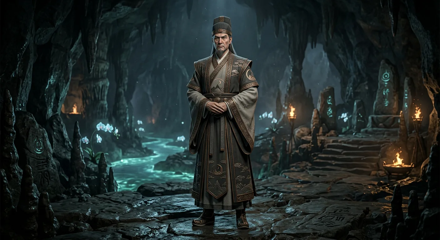 3D character visual of Academy Elder on Qing Mao Mountain